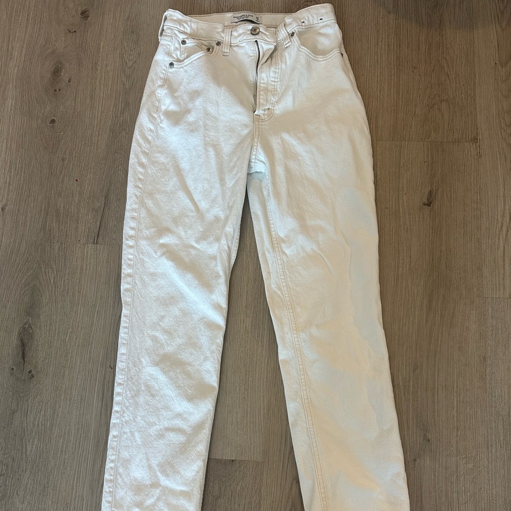 Abercrombie Ankle Straight High Rise Jeans